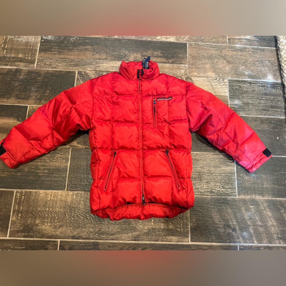 Polo by Ralph Lauren Kids Red Puffer Jacket down feather 6 Boys VTG